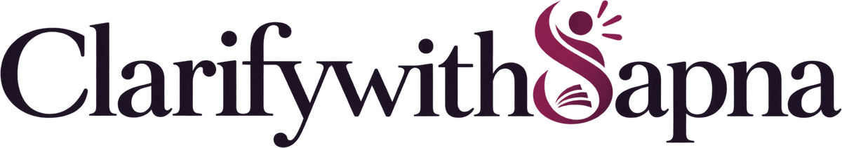 Clarify with Sapna logo